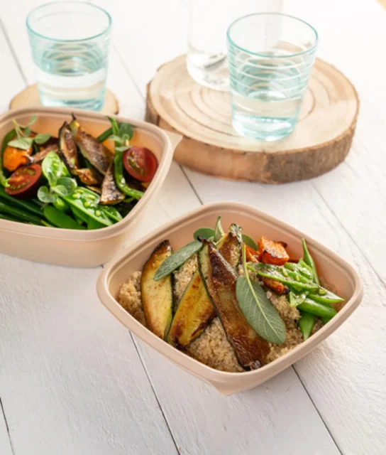 FastPac plastic container for hot food