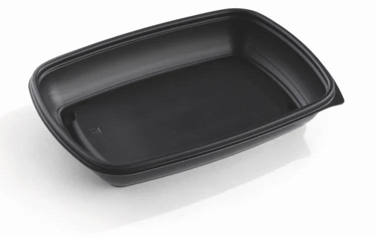  Rectangular container Black 1350ml 28x20cm 