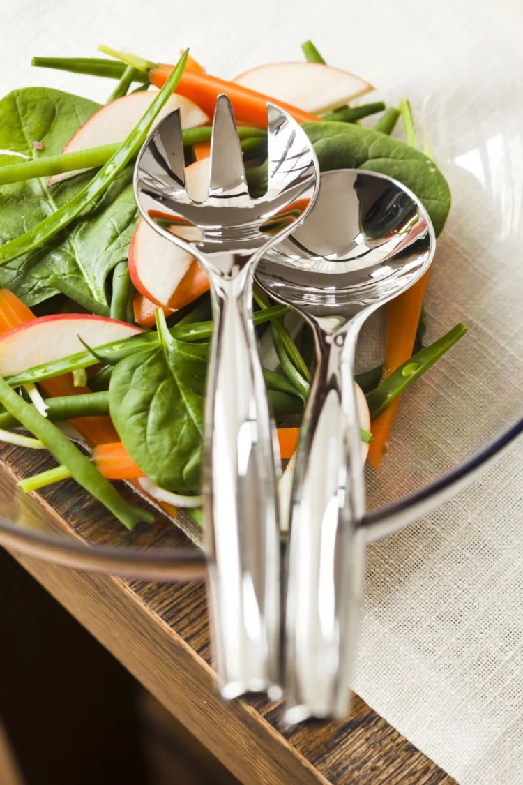  Salad bowl clear with silver rim 3500ml Ø27cm 