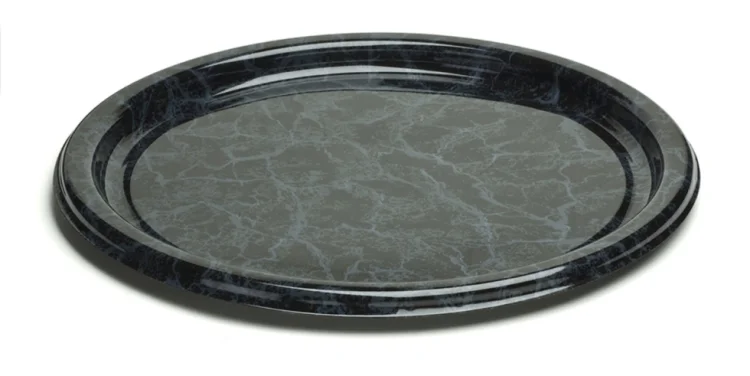  Runde Servierplatte marmoriert Ø34cm 